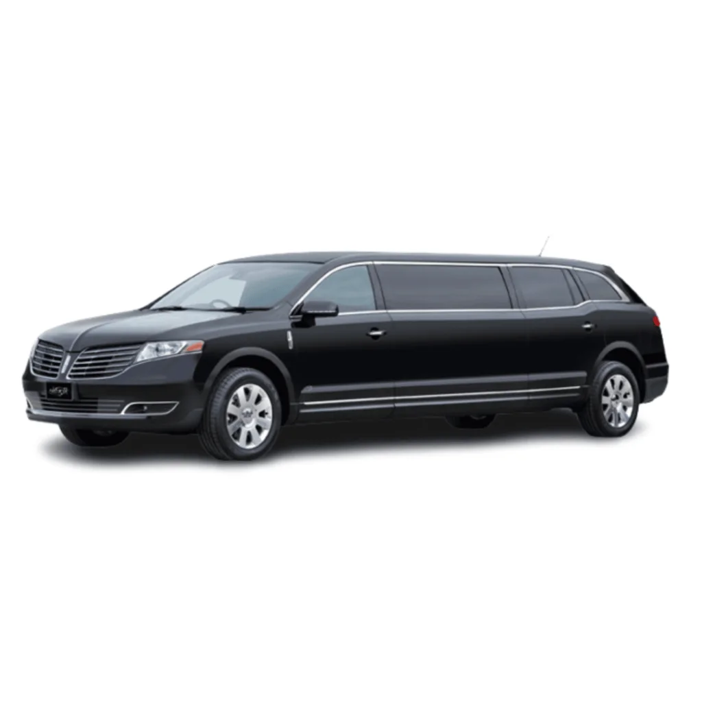 LINCOLN MKT Stretch Limo available with Airport Limo Service Toronto, seating 8 passengers and offering space for 3 bags, ideal for a luxurious and spacious journey.